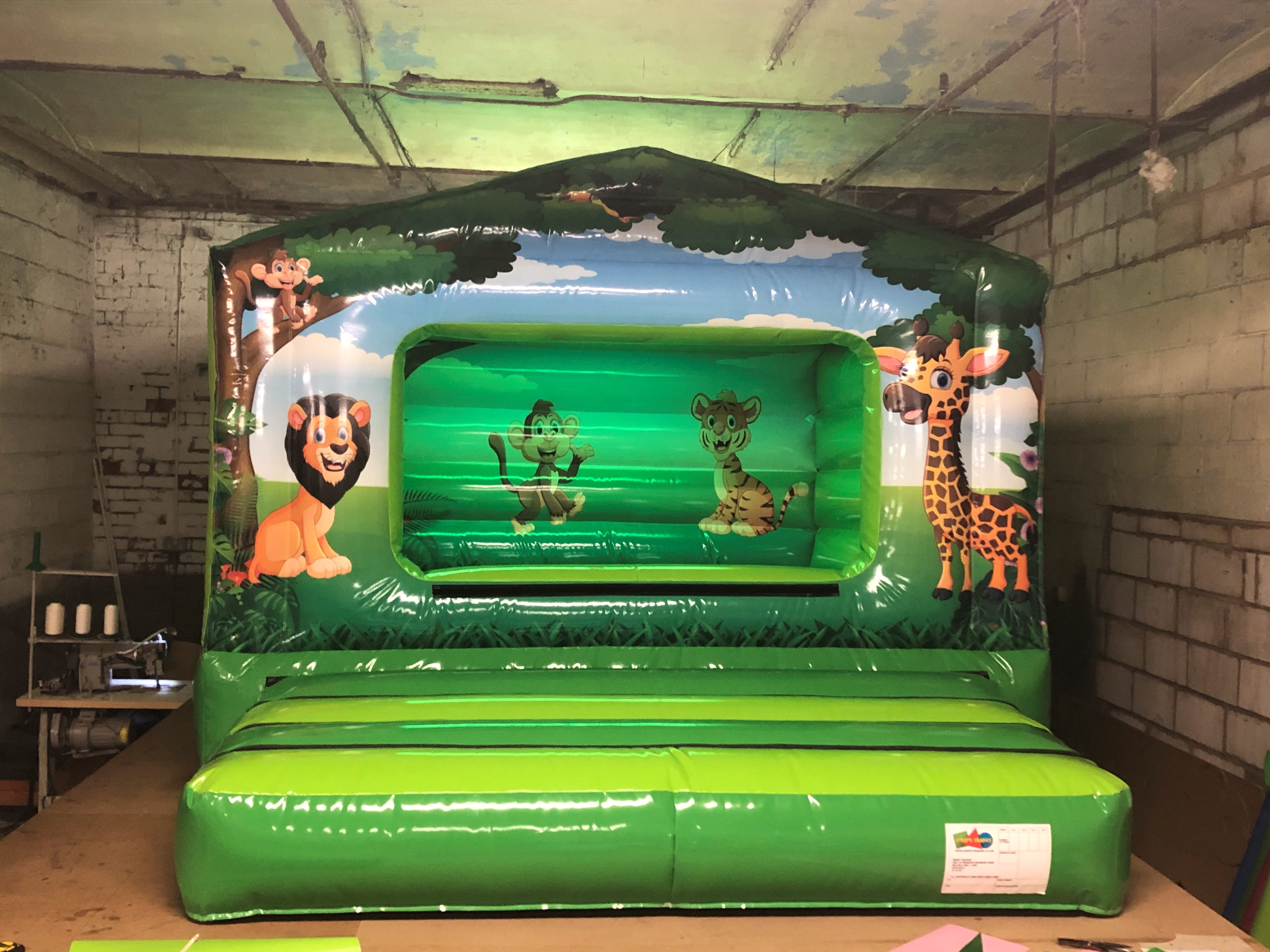 one of our jungle-themed bouncy castles on a hire in Orpington, Bromley bouncy castle hire Orpington